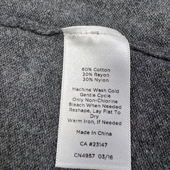 Talbots Women’s Gray Open Front Cardigan Sweater Ribbed size XL Minimalist Cozy - Picture 8 of 8